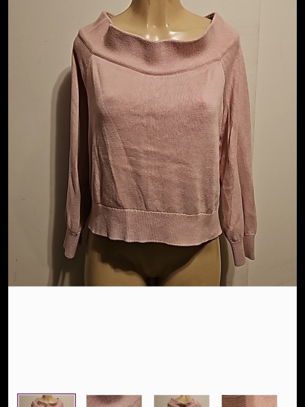 Divided Blush Pink Cowl Neck Sweater